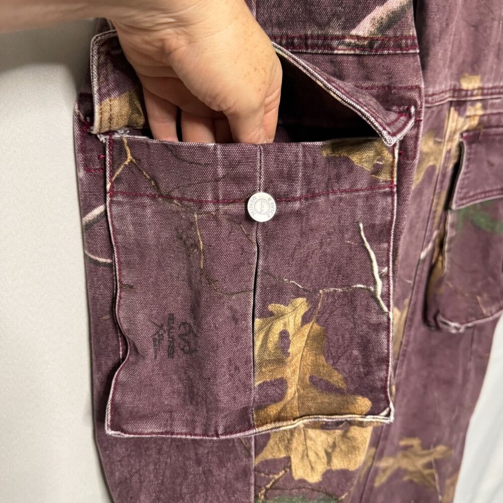 REVICE Purple Cargo Flare Jeans - Picture 4 of 15